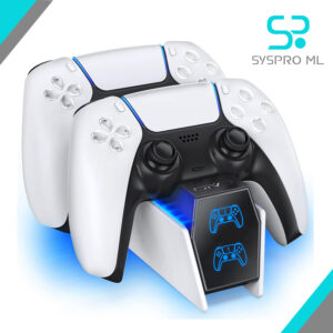 Cargador para controles PS5 DualSense con indicadores LED