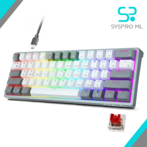 Teclado Mecánico Gamer 60 % AULA con iluminación RGB
