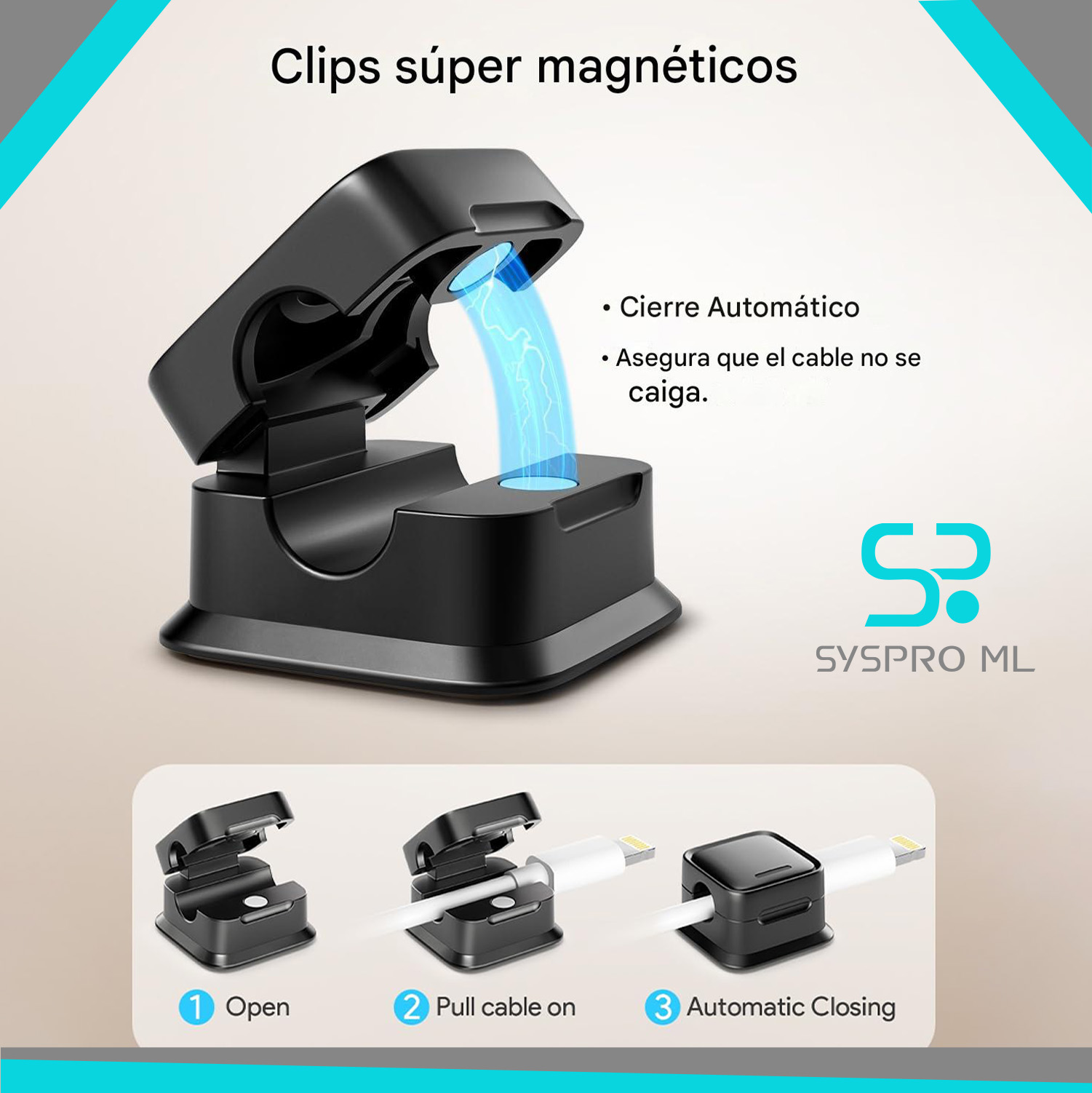 Organizadores Magnéticos de Cables (Pack de 8) - Imagen 4