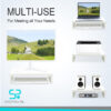 Soporte de Monitor TEAMIX de Madera – Blanco. - Imagen 3
