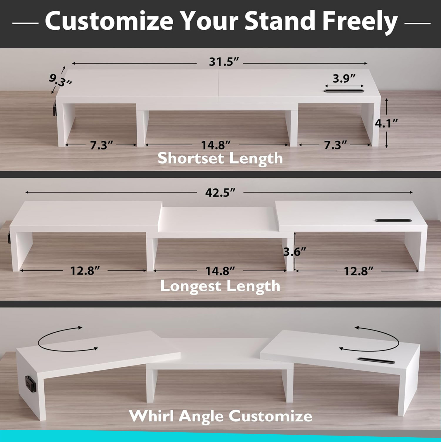 Soporte Doble BONTEC para Monitores. - Imagen 3