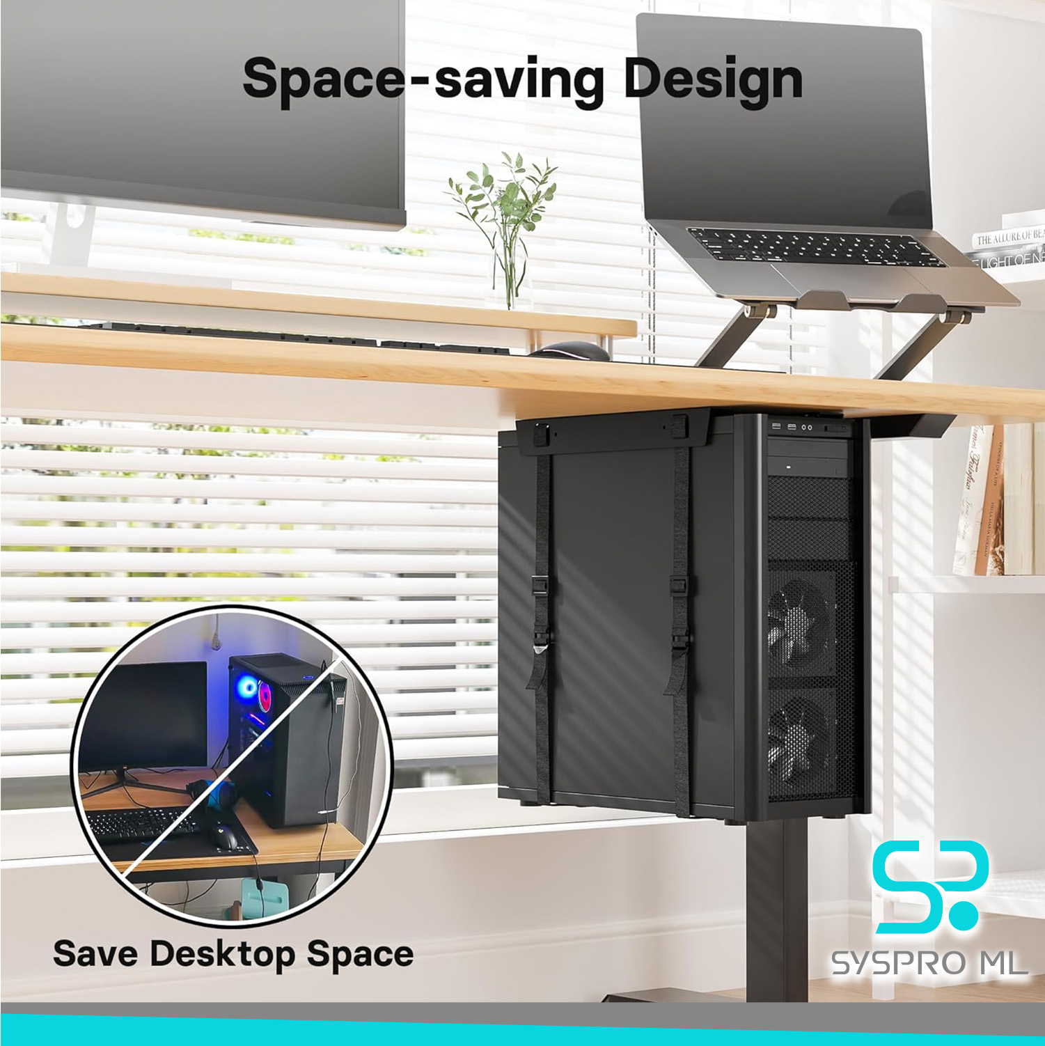 1Home Soporte Ajustable para CPU Bajo Escritorio - Imagen 3