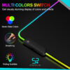 Alfombrilla RGB Grande para Gaming con Control Táctil y Base Antideslizante. - Imagen 2