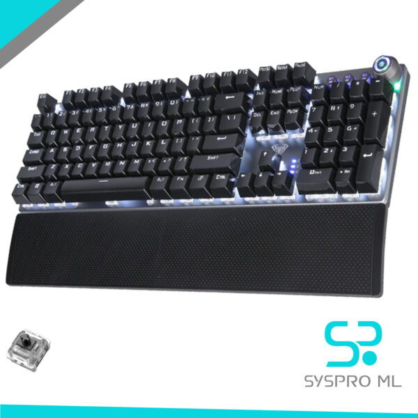 Teclado Mecánico AULA F2088 100% con reposamuñecas y RGB