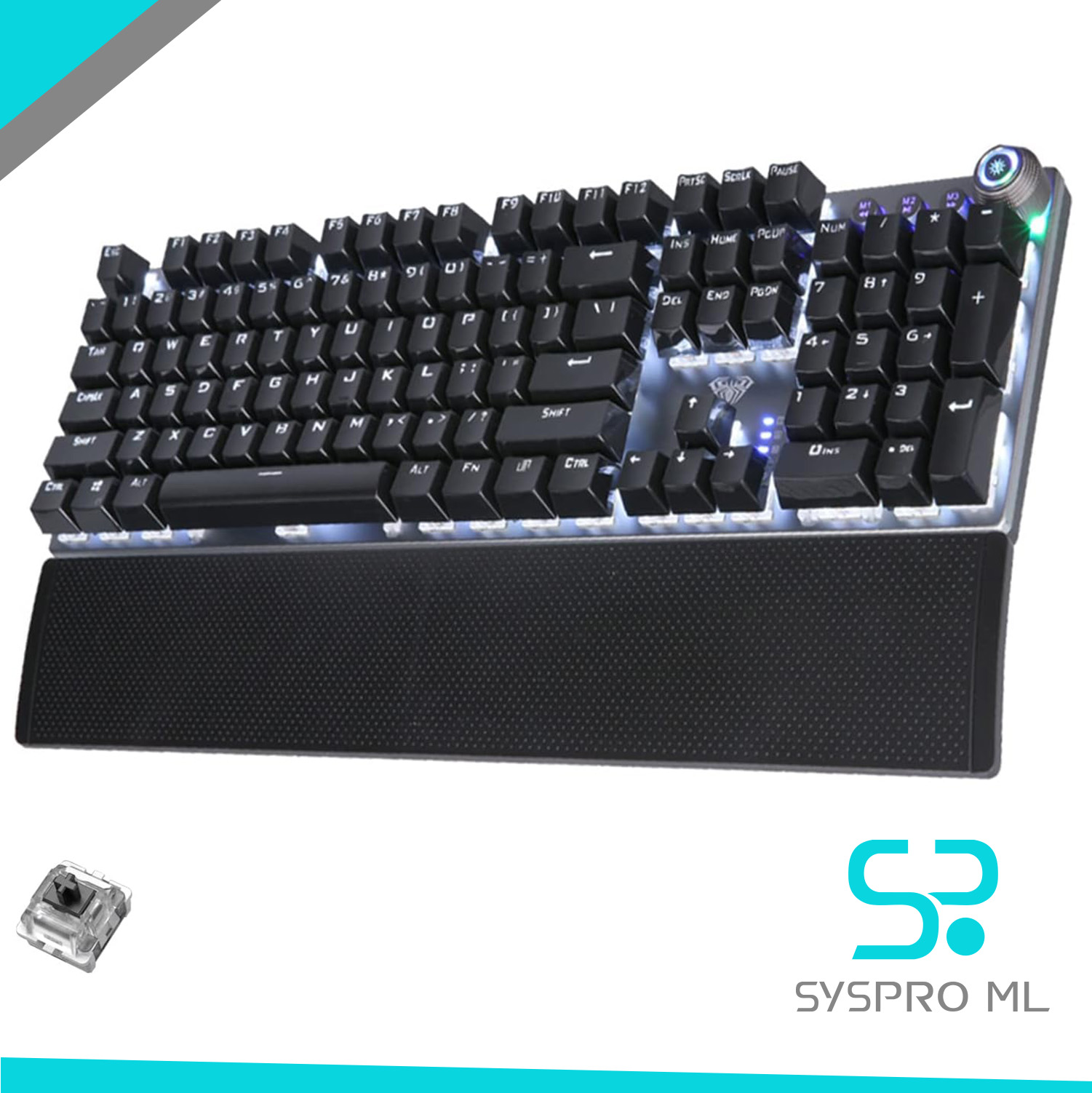 Teclado Mecánico AULA F2088 100% con reposamuñecas y RGB