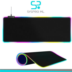 Alfombrilla RGB Grande para Gaming con Control Táctil y Base Antideslizante.