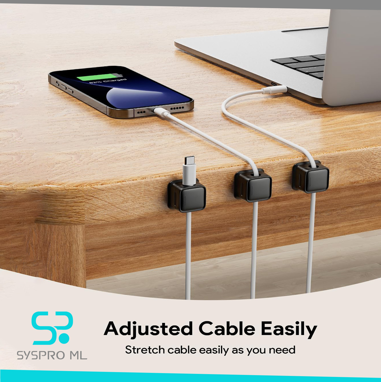 Organizadores Magnéticos de Cables (Pack de 8) - Imagen 3