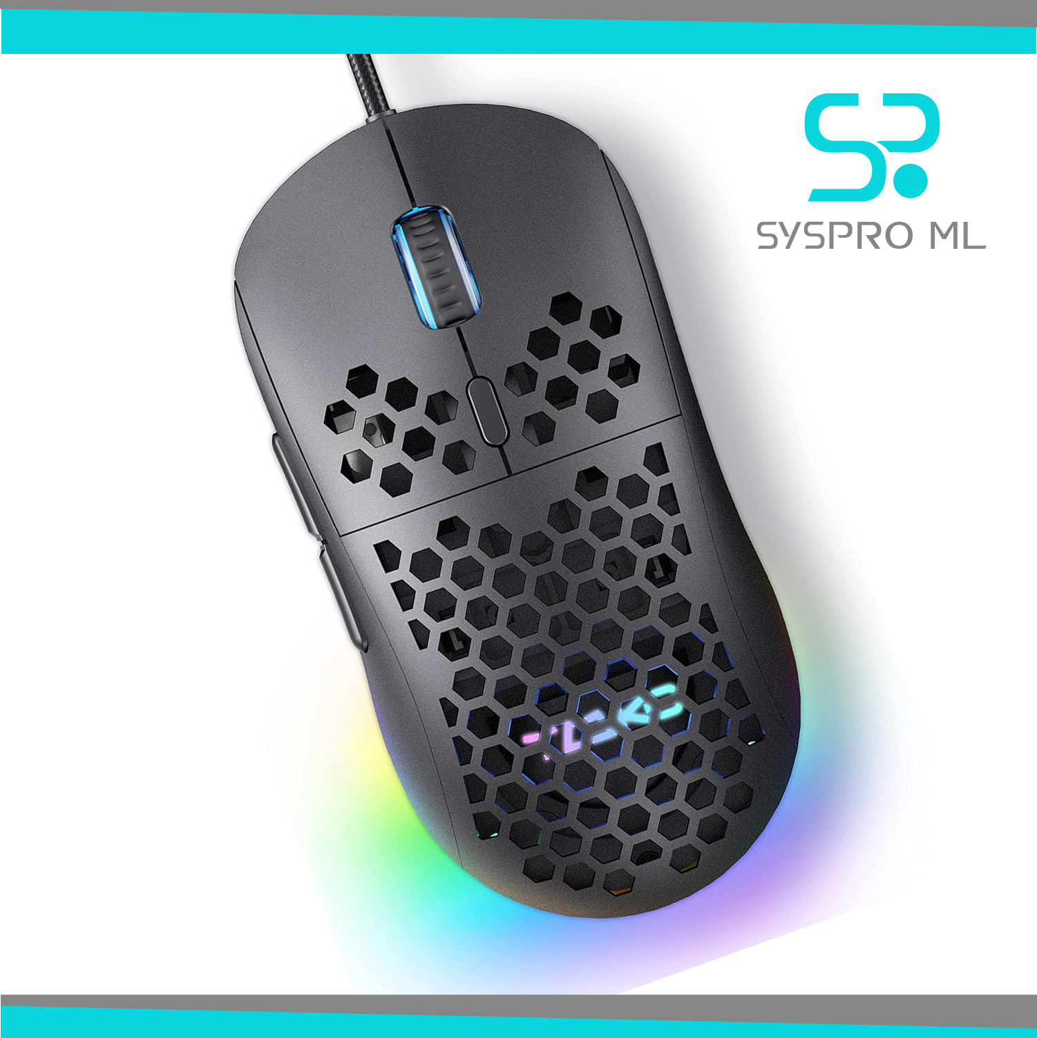 Mouse Gamer ultraligero TMKB Falcon M1SE con diseño de panal.