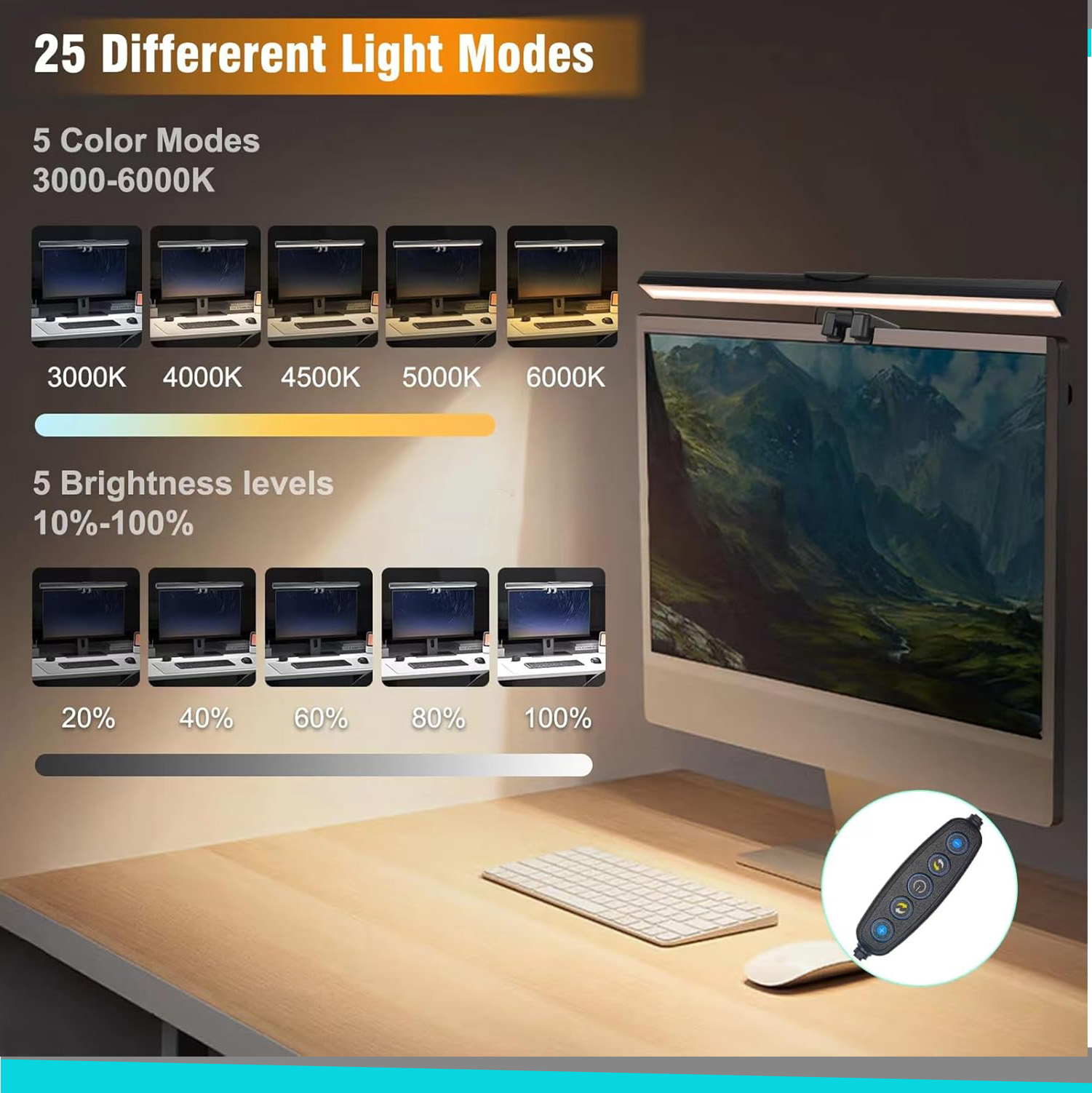Barra de Luz LED para Monitor USB – Luz Antirreflejo para Pantalla. - Imagen 4