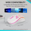 Mouse Gamer Inalámbrico MELOGAGA RGB Blanco – Diseño Panal. - Imagen 2