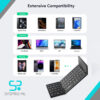 Teclado Bluetooth plegable multi-dispositivo con batería recargable - Imagen 2