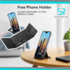 Teclado Bluetooth plegable multi-dispositivo con batería recargable - Imagen 3